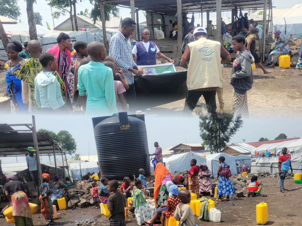 INITIAM visite les déplacés du camp de Kahembe : une démarche pour répondre à une urgence humanitaire